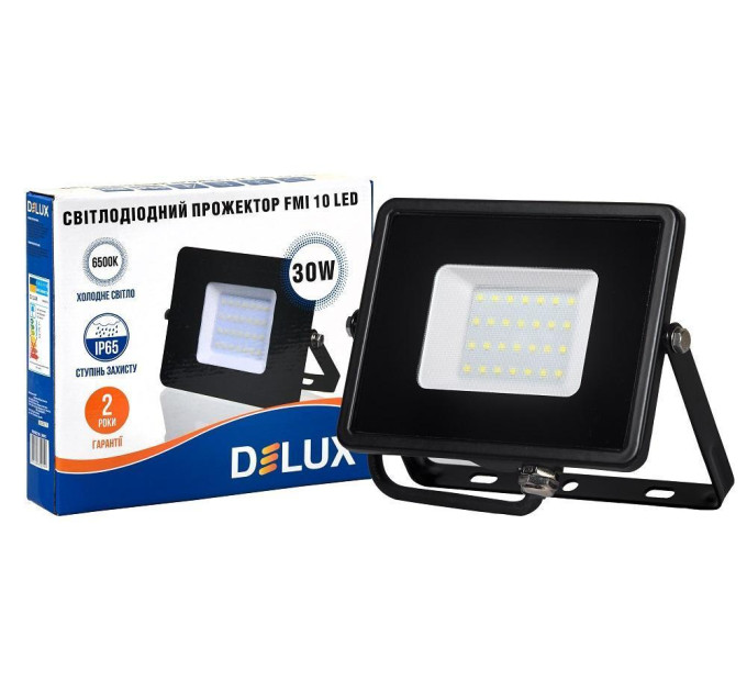 світлодіодний прожектор DELUX FMI 10 LED 30Вт 6500K IP65 - (90008736)