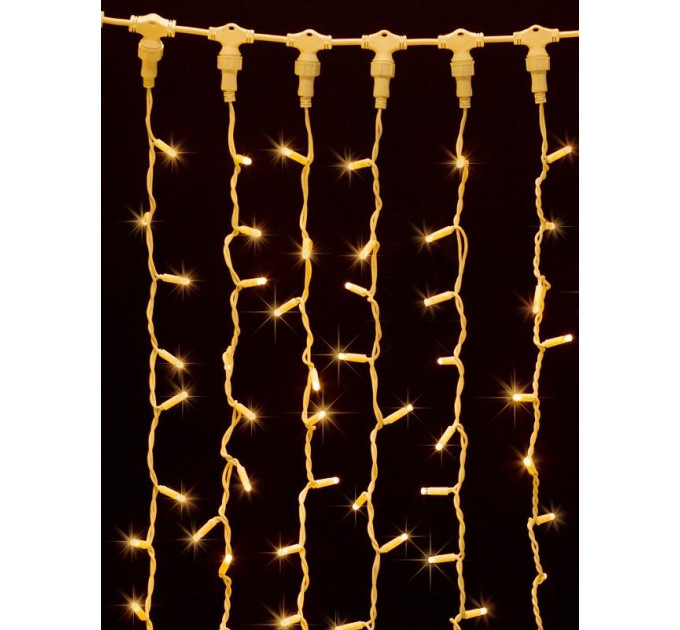 гірлянда зовн DELUX CURTAIN 1520LED 2x7m жовтий/біл IP44 EN - (90009033)