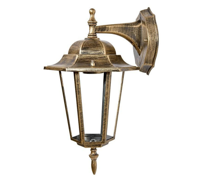 світильник садово-парковий DELUX PALACE A002 60W E27 чорний-золото IP 44 - (90011337)