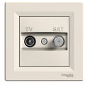 розетка SCHNEIDER ASFORA EPH3400123 TV/SAT конц. (1 дБ) крем