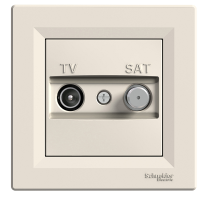 розетка SCHNEIDER ASFORA EPH3400123 TV/SAT конц. (1 дБ) крем