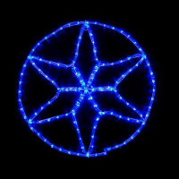 гірлянда зовн DELUX MOTIF Star 6 кін. 60 * 60см 13 flash синій IP44 - (90012984)