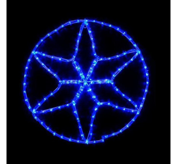 гірлянда зовн DELUX MOTIF Star 6 кін. 60 * 60см 13 flash синій IP44 - (90012984)