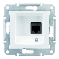 Комп'ютерна розетка RJ45, кат. 5e, неекр. UTP з пружинними затискачами Sedna SDN4300121 білий
