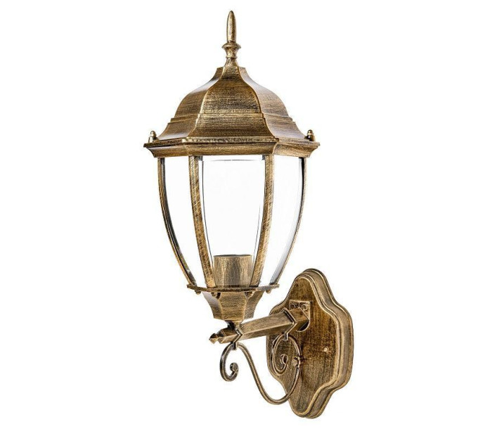 світильник садово-парковий DELUX PALACE A008 60W E27 чорний-золото IP 44 - (90011355)