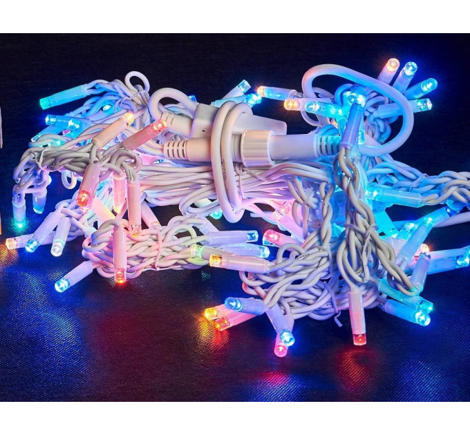 гірлянда зовн DELUX ICICLE 108LED 2x1m 27flash мульт./біл IP44 - (90012949)