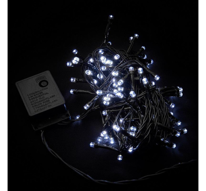 гірлянда внутр DELUX STRING З 100LED 5m білий/черн IP20 - (90009493)