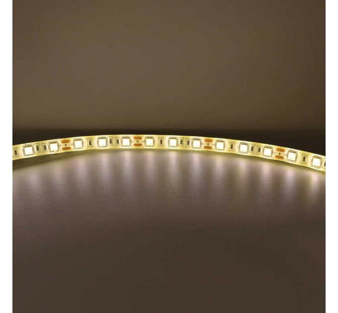 Світлодіодна стрічка LED LIGHT 12V 14.4W 2700K 60LED IP65 ( МТК-300WWF5050-12 )
