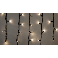 Гірлянда зовнішня DELUX ICICLE 75 LED 2x0,7m flash теплий білий/чорний IP44 EN