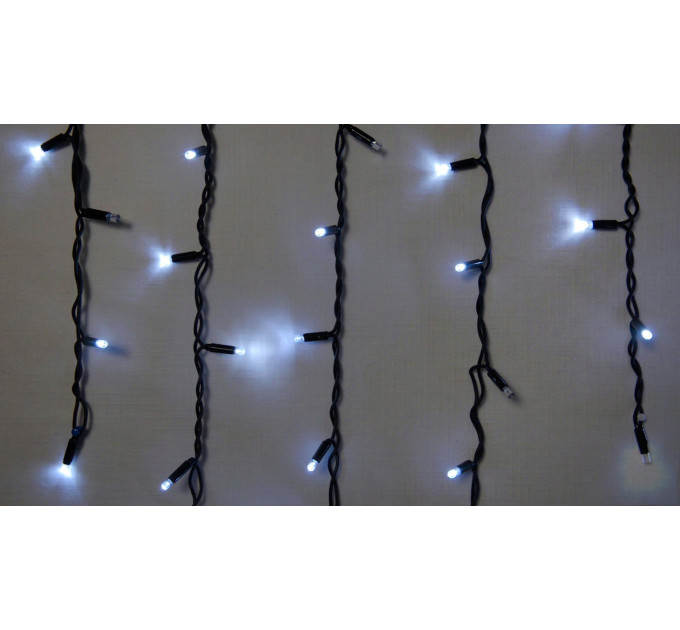 Гірлянда зовнішня DELUX ICICLE 75 LED 2x0,7m білий/чорний IP44 EN