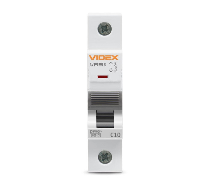 Автоматичний вимикач RS6 1п 10А 6кА С VIDEX RESIST VF-RS6-AV1C10 - 481373