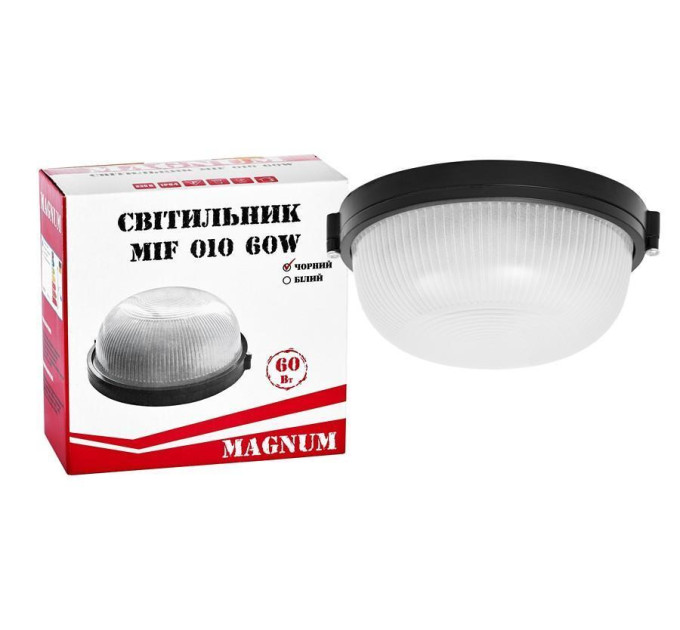 Світильник настінно-стельовий MAGNUM MIF 010 NEW 60W E27 чорний