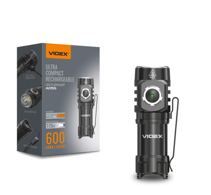 Портативний світлодіодний ліхтарик VIDEX VLF-A055 600Lm 5700K VLF-A055 - 481045