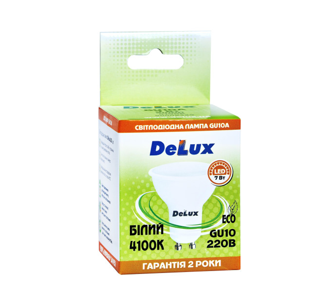 лампа світлодіодна DELUX GU10A 7Вт 4100K 12В GU10 білий