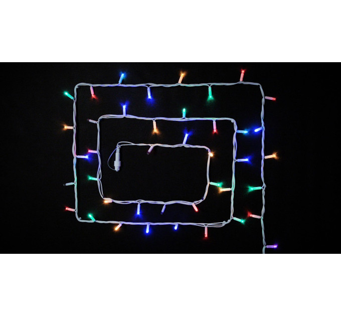 Гірлянда зовнішня DELUX STRING 100 LED 10m (2x5m) мульти/білий IP44 EN