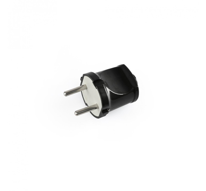 Вилка мережева б/з пряма 10А чорна TITANUM STANDARD TF-PL110-B - 483957