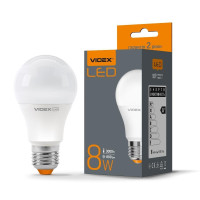 LED лампа VIDEX A60e 8W E27 3000K VL-A60e-08273 - 293561