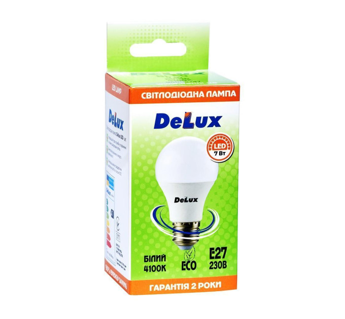 лампа світлодіодна DELUX BL60 7Вт 4100K Е27 білий