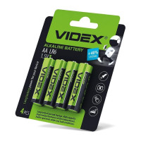 Батарейка лужна Videx LR6/AA 4шт Blister Card LR6/AA 4pcs BC - 290386