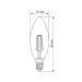 LED лампа TITANUM Filament C37 4W E14 4100K TLFC3704144 - 298696