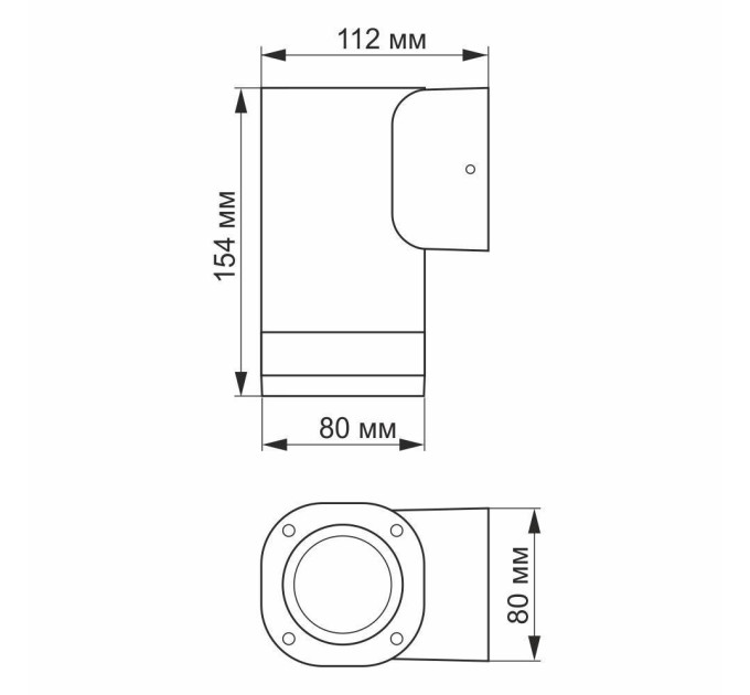 LED Світильник архітектурний AR071G IP54 VIDEX GU10 VL-AR071G - 480864
