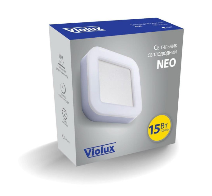 Світильник LED Violux НББ NEO квадрат 15W 4000K IP65 ( 242211 )