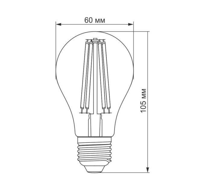 LED лампа TITANUM Filament A60 7W E27 2200K бронза TLFA6007272A - 298702
