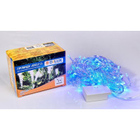 Гірлянда внутрішня DELUX ICICLE С 100 LED бахрома 3,2x0,7m синій/прозорий IP20