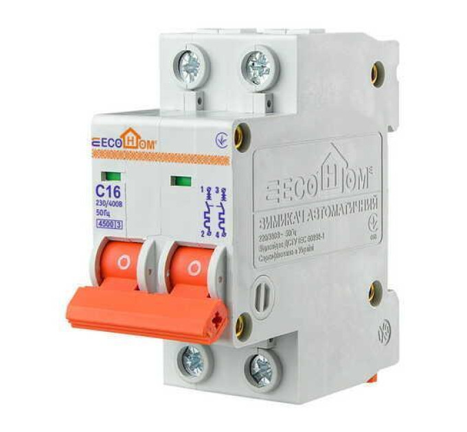 Автоматичний вимикач ВА ECOHоме 2P C16 ( ECO010020003 )