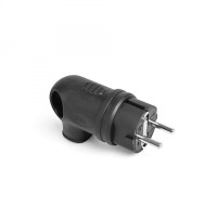 Вилка мережева IP44 з/з кутова 16А з ручкою чорна TITANUM STANDARD ТF-PL216IP-B - 485098