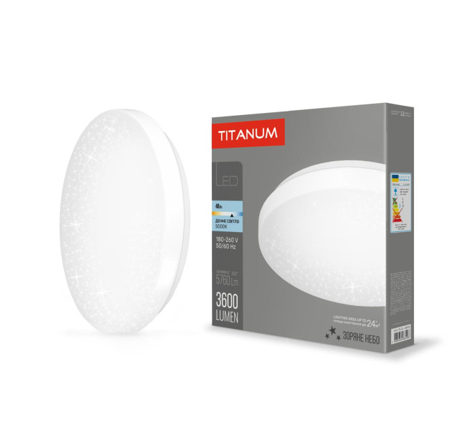 LED світильник настінно-стельовий TITANUM 48W 5000K Зоряне небо TLCL-485S - 486958