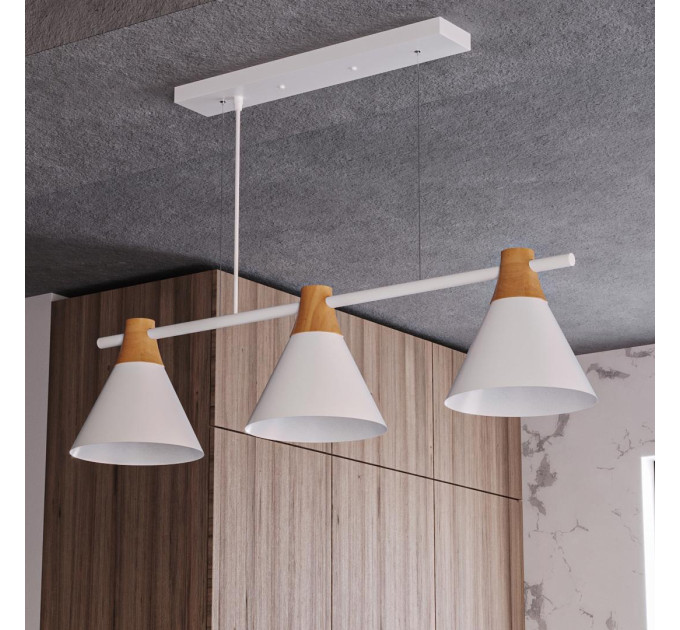 Світильник HOPFEN LOFT CN 3 WH (E27, max 3 x 40W)