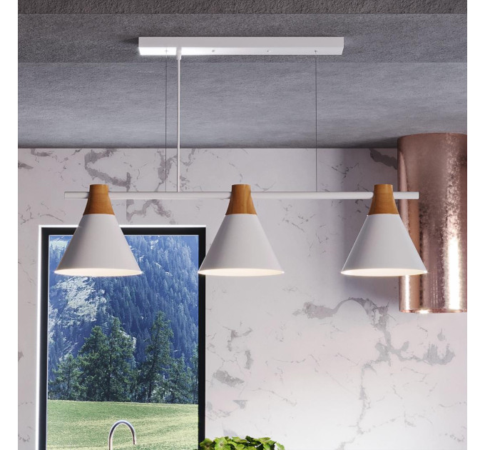 Світильник HOPFEN LOFT CN 3 WH (E27, max 3 x 40W)