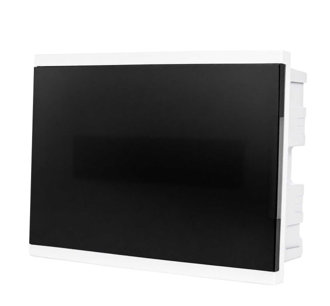 Бокс пластиковий СКІМ 12 модулів вбудований IP40 чорний прозора дверка ( С11902024 )