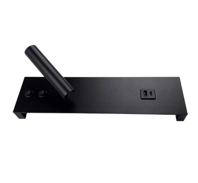 Світильник настінний Violux BITRIX-W USB 15W 3000/4200/6000K 865Lm IP20 чорний ( 553105 )