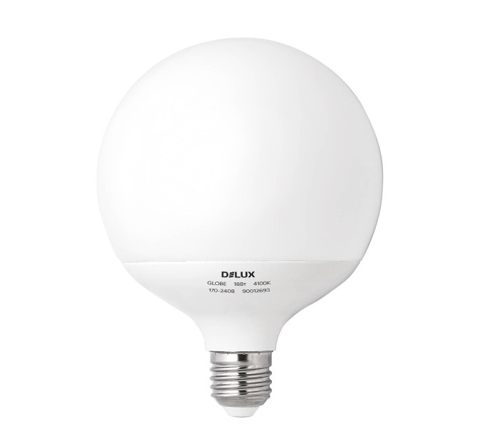 Лампа світлодіодна DELUX Globe G120 18w 4100K Е27