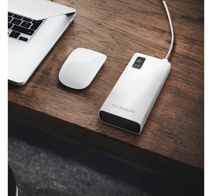 Повербанк TITANUM 727S 20000mAh 22.5W White TPB-727S-W - 483490