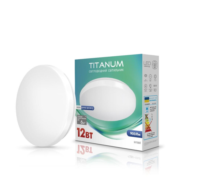LED світильник настінно-стельовий TITANUM 12W 5000K Матовий TLCL-125M - 481762