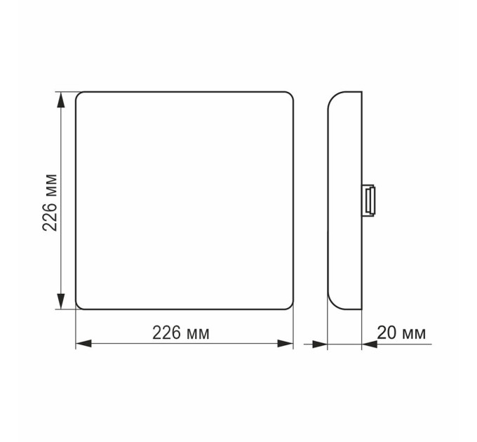 LED світильник безрамковий квадратний VIDEX 33W 4100K VL-DLFS-334 - 298177