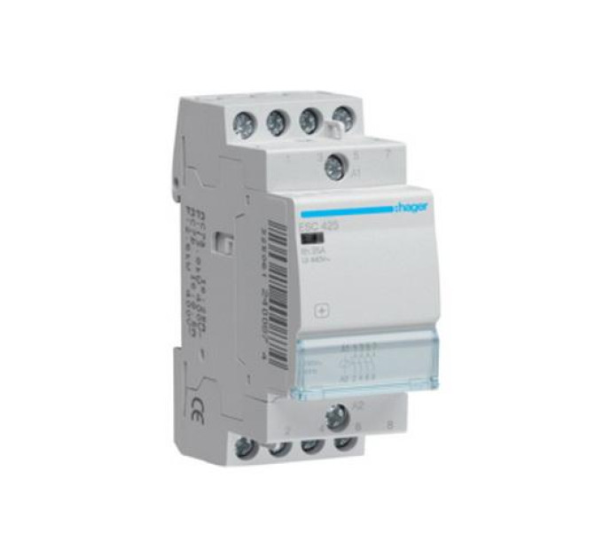 Контактор модульний Hager 25A 4NO 230B AC (ESC425)