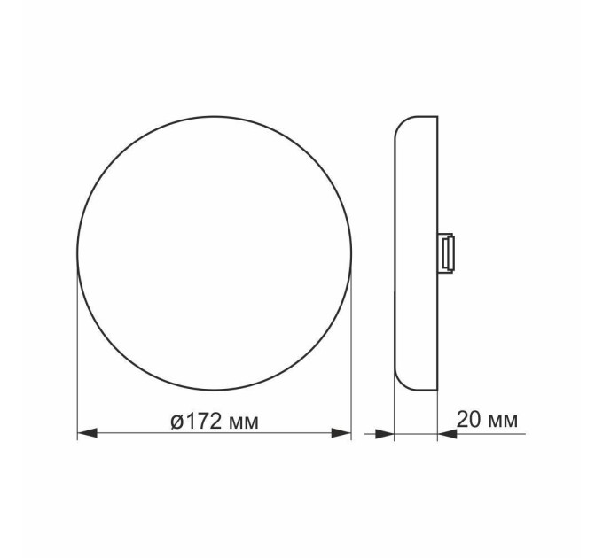 LED світильник безрамковий круглий VIDEX 24W 4100K VL-DLFR-244 - 298191