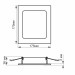 LED світильник Back вбудований квадрат VIDEX 16W 5000K VL-DLBS-165 - 480482