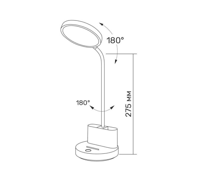 LED лампа настiльна з акумулятором TITANUM TLTF-011W 6W 2700-6000K TLTF-011W - 483667