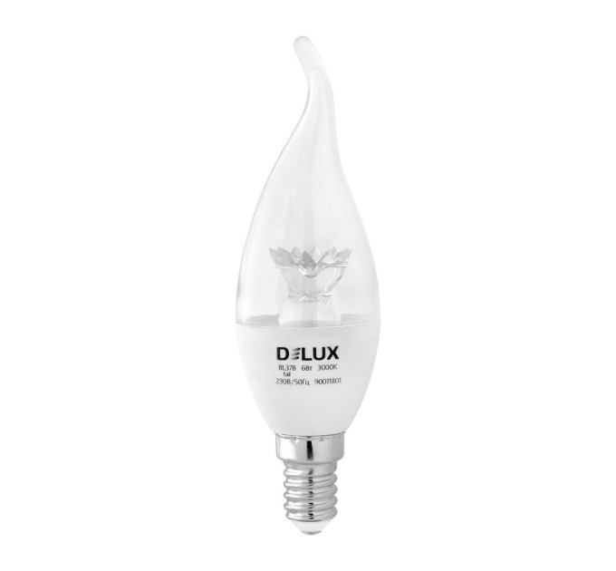 Лампа світлодіодна DELUX BL37B 6 Вт tail 3000K 220В E14 crystal теплий білий
