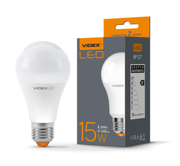 LED лампа VIDEX A65e 15W E27 3000K VL-A65e-15273 - 293608
