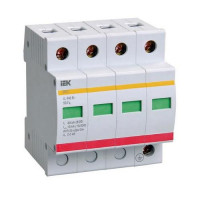 Обмежувач перенапруги IEK ОПС1-C4P 20kA/40kA/400B (MOP20-4-C)