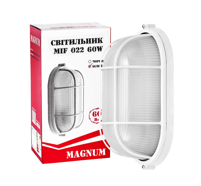 Світильник настінно-стельовий MAGNUM MIF 022 NEW 60W E27 білий
