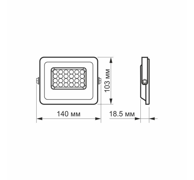 LED прожектор VIDEX F2e 20W 5000K VL-F2e-205W - 480376