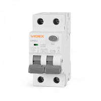 Диференційний автомат VIDEX RESIST АС 2п 30мА 6кА 25А VF-RS6-DA2AC25 - 482684