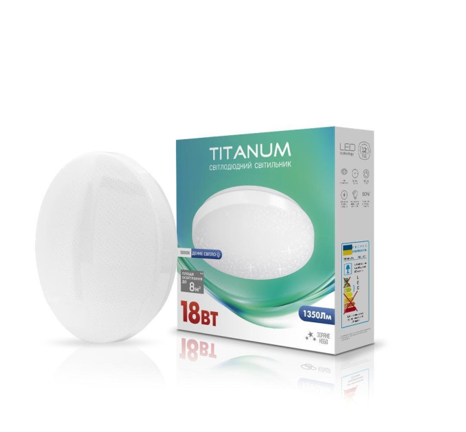 LED світильник настінно-стельовий TITANUM 18W 5000K Зоряне небо TLCL-185S - 481786
